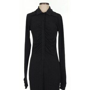 Karl Lagerfeld Dress Womens Sz: M Shirt Stretch Ruched Collar Button Up